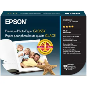 Epson Premium Glossy Photo Paper 4x6" 100 Sheets