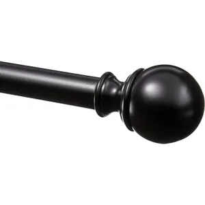 Amazon Basics Adjustable Curtain Rod 72-144" Black