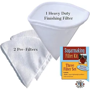 Maple Syrup Filter Set 1 Qt Reusable Synthetic + 2 Pre Filters