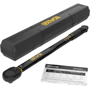 LEXIVON 1/2" Drive Click Torque Wrench 10-150 Ft-Lb