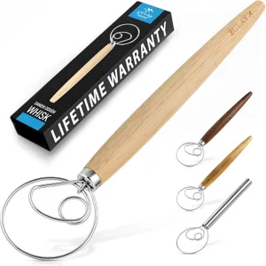 Zulay Kitchen 13" Danish Dough Whisk Stainless Steel