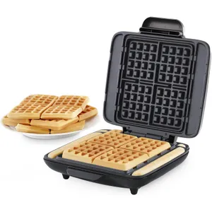 DASH No-Drip Belgian Waffle Maker Dual Nonstick Silver