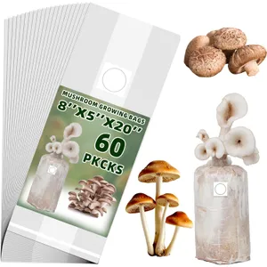 TonGass 60-Pack Autoclavable Mushroom Grow Bags with Filter