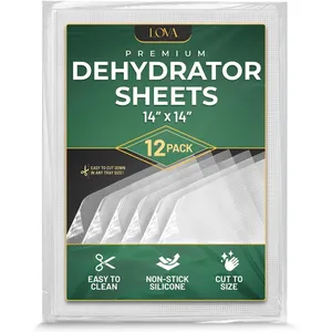 Silicone Dehydrator Sheets 14x14 12-Pack Non-Stick
