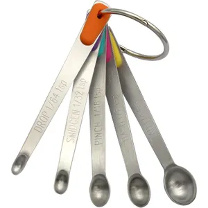 BERYLER Mini Measuring Spoons Set 1/64 to 1/4 tsp