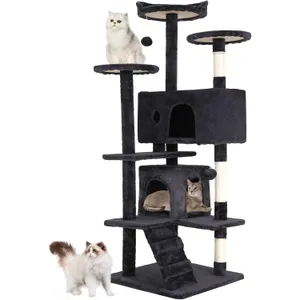 BestPet 54" Multi-Level Cat Tree Tower Sisal Posts
