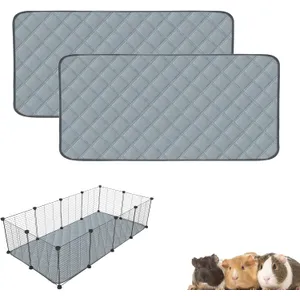 Guinea Pig Fleece Cage Liners 47"x24" 2-Pack Washable