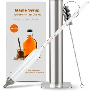 Maple Syrup Hydrometer Test Cup Kit Baume & Brix Scale