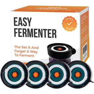 Easy Fermenter Fermentation Lids Kit 4-Pack Wide Mouth