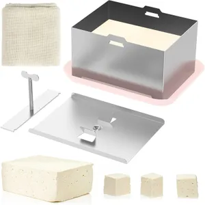 Stainless Steel Tofu Press Mold Kit with Drip Tray
